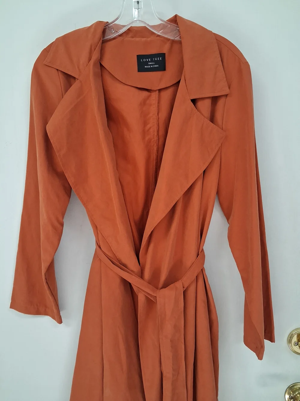Love Tree Rust Orange Shirt Jacket Size Small - Picture 2 of 6